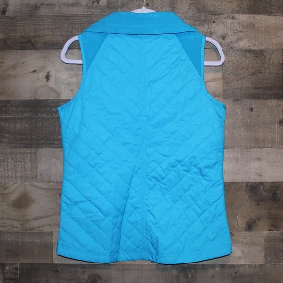 Columbia Vest Quilted And Fleece Blue - Picture 2 of 4